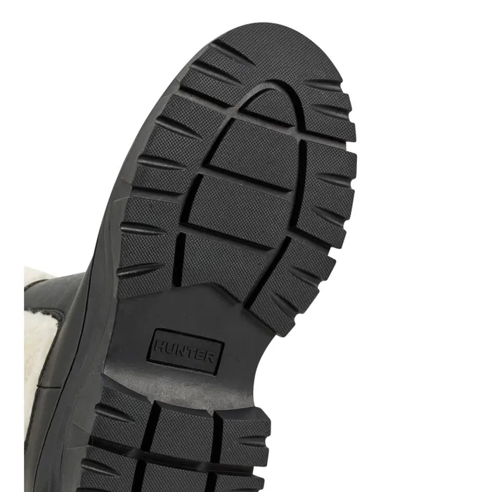 Hunter Boots Tisha Lug Sole Waterproof Snow Boots Black Women Insulated and Snow Boots