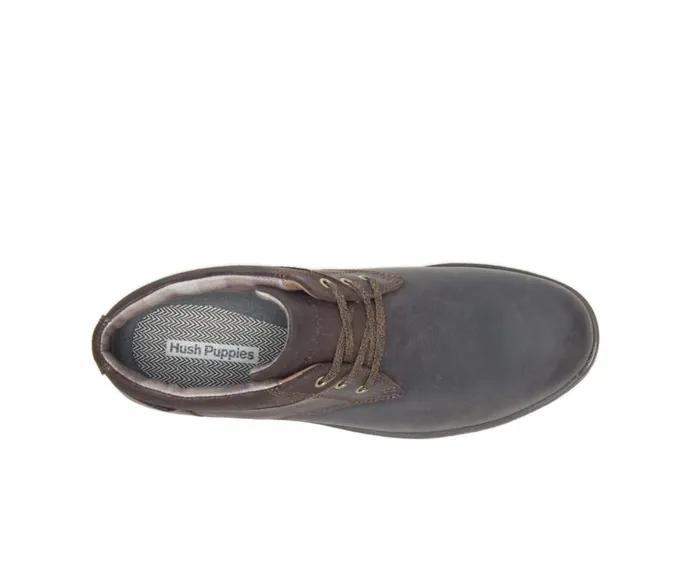 Hush Puppies Boots Men Beauceron Short Ice Dark Brown Waterproof Leather Hush Puppies Boots Men Beauceron Short Ice Dark Brown Waterproof Leather