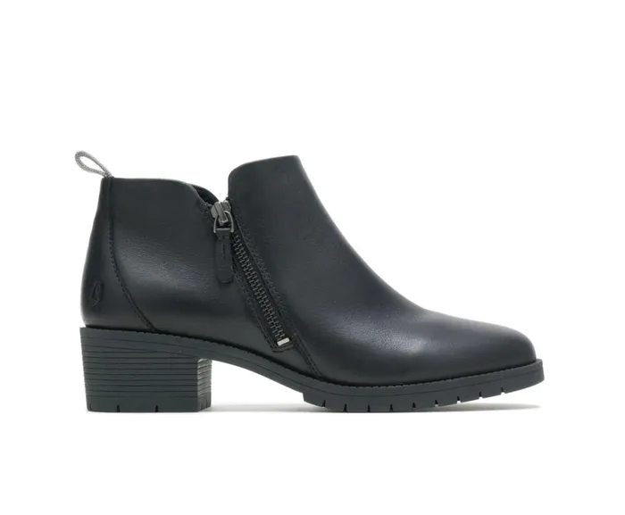 Hush Puppies Boots Women Hadley Side Zip Boot Black Leather