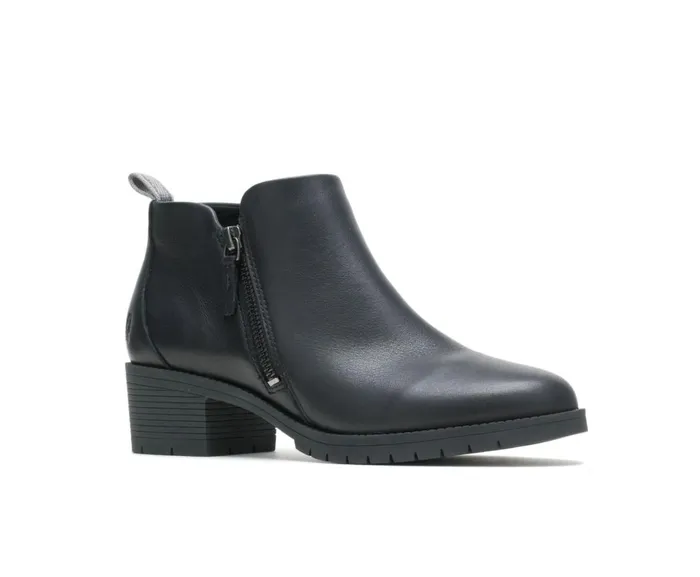 Hush Puppies Boots Women Hadley Side Zip Boot Black Leather Hush Puppies Boots Women Hadley Side Zip Boot Black Leather