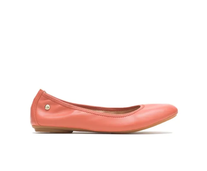 Hush Puppies Flats and SlipOns Women Chaste Ballet Ginger Spice Leather