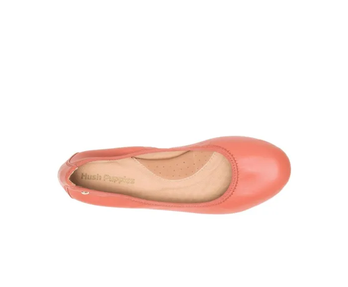 Hush Puppies Flats and SlipOns Women Chaste Ballet Ginger Spice Leather Hush Puppies Flats and SlipOns Women Chaste Ballet Ginger Spice Leather