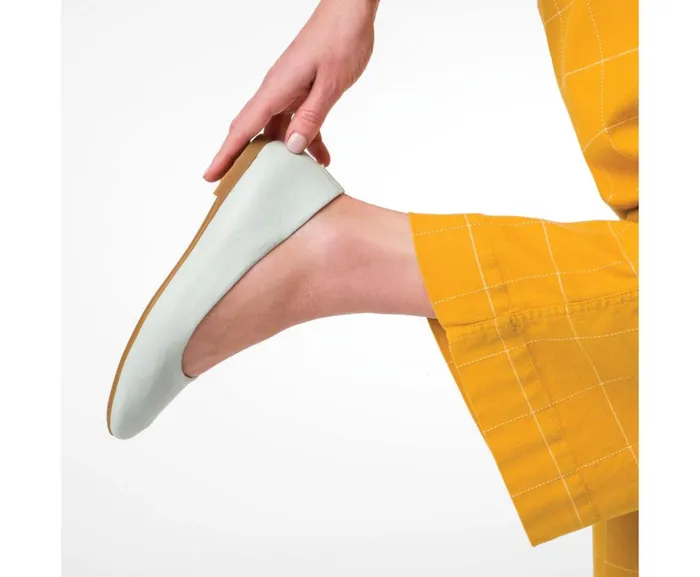 Hush Puppies Flats and SlipOns Women Kendal Ballet Perfect Fit Pale Blue Leather Hush Puppies Flats and SlipOns Women Kendal Ballet Perfect Fit Pale Blue Leather