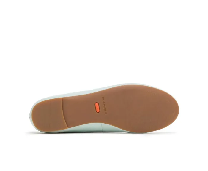 Hush Puppies Flats and SlipOns Women Kendal Ballet Perfect Fit Pale Blue Leather Hush Puppies Flats and SlipOns Women Kendal Ballet Perfect Fit Pale Blue Leather