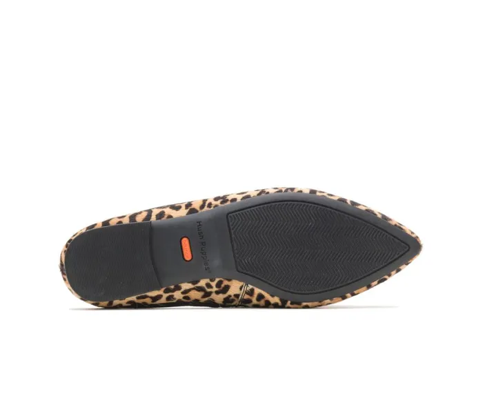 Hush Puppies Flats and SlipOns Women Sadie Tassel Mule Leopard Calf Hair