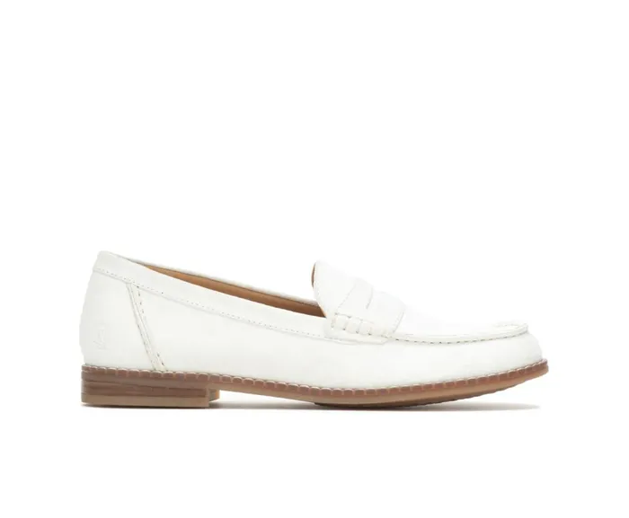 Hush Puppies Flats and SlipOns Women Wren Loafer White Suede