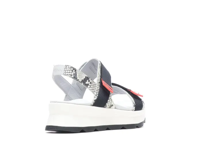 Hush Puppies Sandals Women Andi Slingback Sandal Snake Leatherblack
