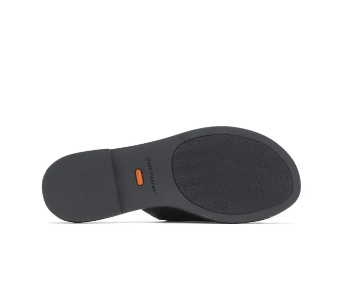 Hush Puppies Sandals Women Lexi Slide Black Leather