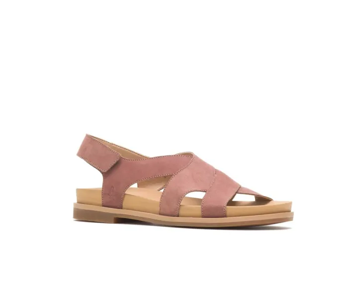 Hush Puppies Sandals Women Lilly Criss Cross Sandal Cognac Nubuck