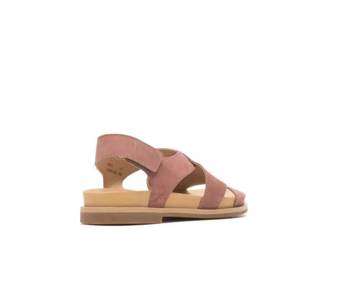 Hush Puppies Sandals Women Lilly Criss Cross Sandal Cognac Nubuck