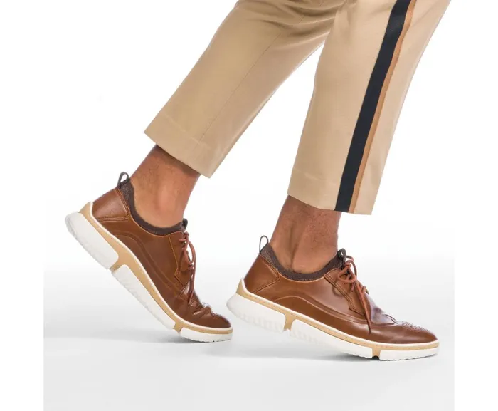 Hush Puppies Sneakers Men Bennet Wingtip Oxford Cognac Leather Hush Puppies Sneakers Men Bennet Wingtip Oxford Cognac Leather