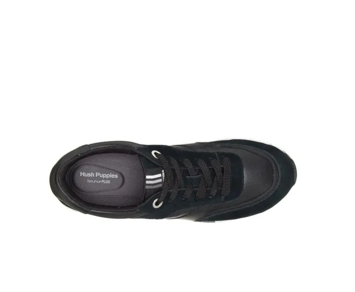 Hush Puppies Sneakers Women Jenna Jogger Black Leather