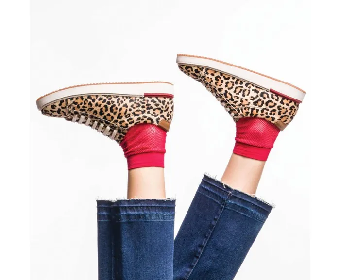 Hush Puppies Sneakers Women Sabine Sneaker Leopard Calf Hair Hush Puppies Sneakers Women Sabine Sneaker Leopard Calf Hair
