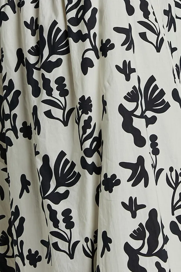 Illyana Midi Dress 8211 Asymmetric One Shoulder Frill Hem Dress In White And Black Print Women Showpo Dresses