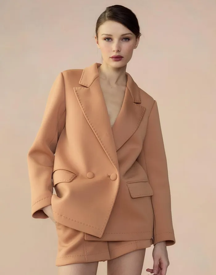 Jackets and Coats Women Cynthia Rowley Bonded Pick Stitch Jacket