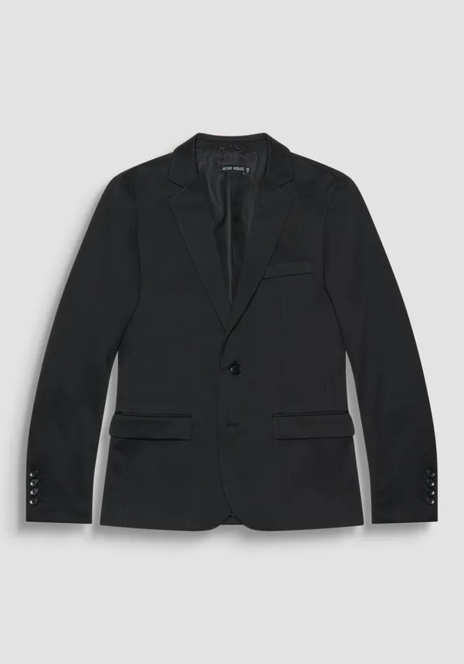 Jackets And Gilet Men Antony Morato Ashe Super Slim Fit Jacket In Stretch Viscose Blend Black Jackets And Gilet Men Antony Morato Ashe Super Slim Fit Jacket In Stretch Viscose Blend Black
