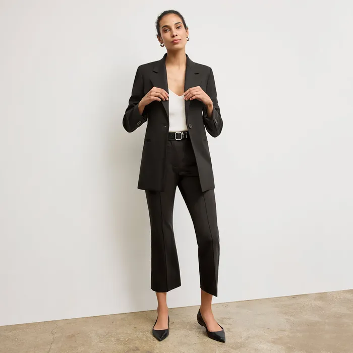 Jackets The Rossi Blazer 8211 Washable Wool Twill Black 8211 M M LaFleur Women