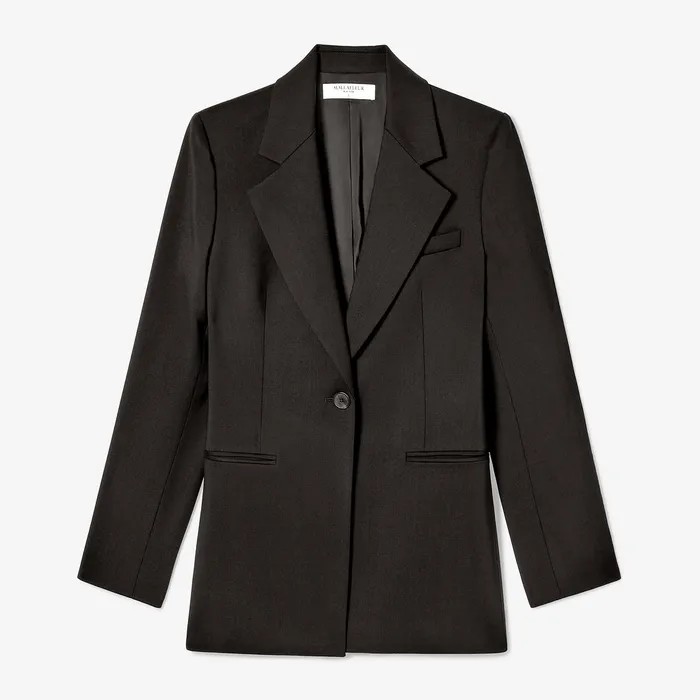 Jackets The Rossi Blazer 8211 Washable Wool Twill Black 8211 M M LaFleur Women