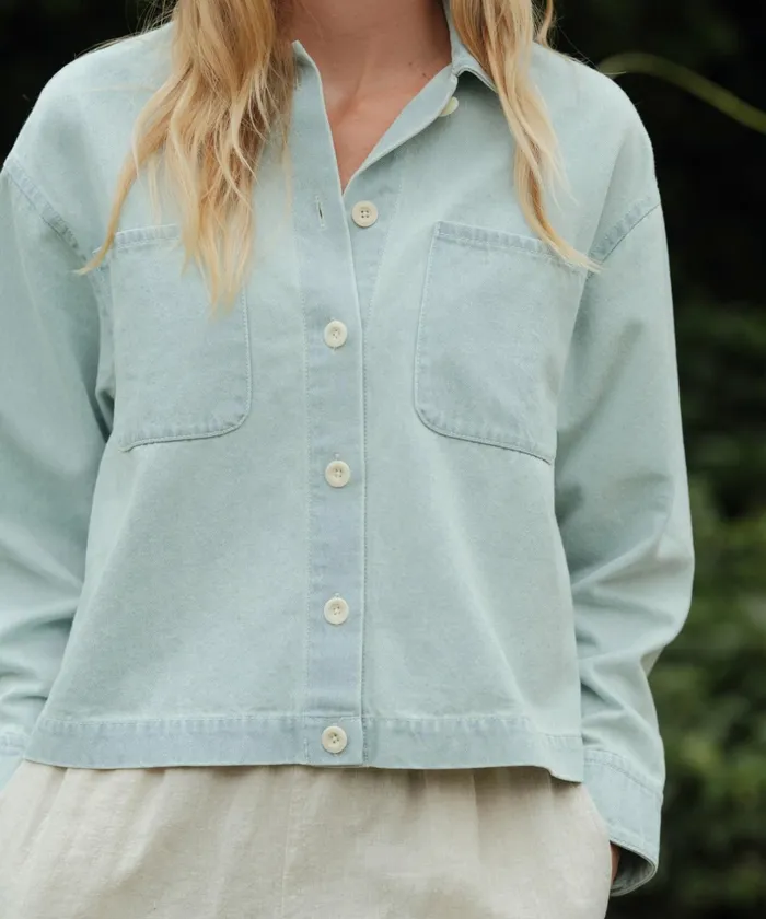 Jackets Women Jenni Kayne Vintage Denim Jacket Cloud Blue