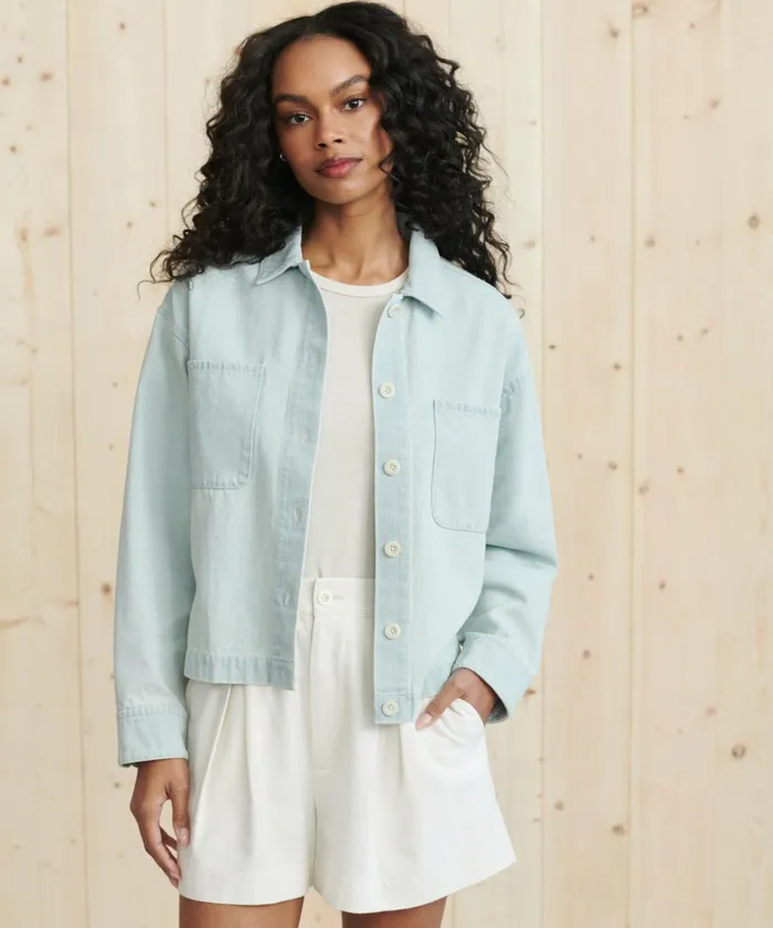Jackets Women Jenni Kayne Vintage Denim Jacket Cloud Blue
