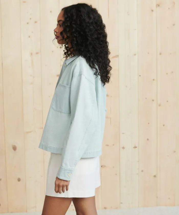 Jackets Women Jenni Kayne Vintage Denim Jacket Cloud Blue