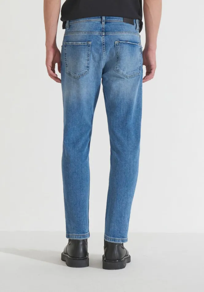 Jeans Men Antony Morato Argon Slim Fit Ankle Length Jeans In Blue Denim Light Blue Jeans Men Antony Morato Argon Slim Fit Ankle Length Jeans In Blue Denim Light Blue