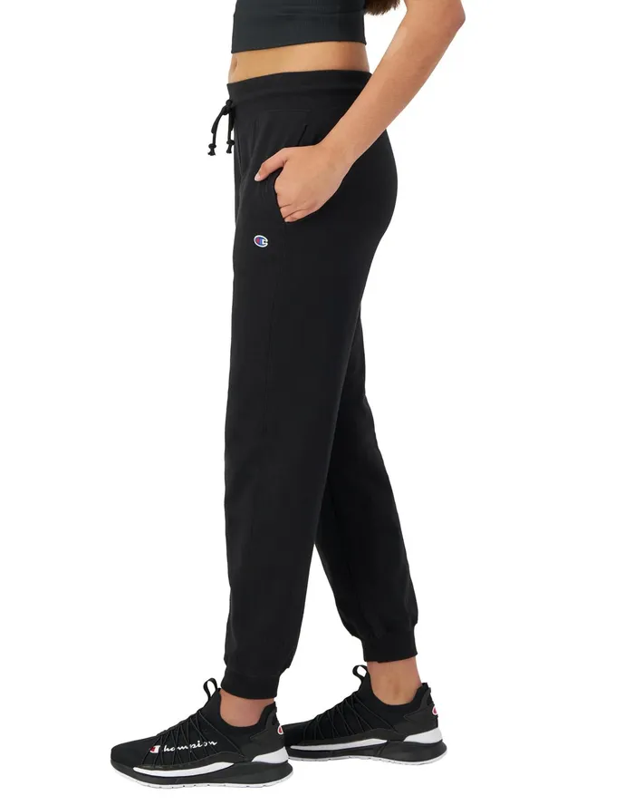 Jersey Joggers C Logo 29034 Black Women Champion Pants
