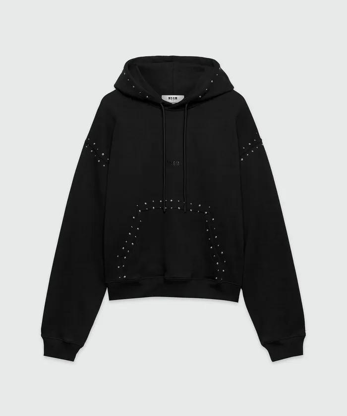 Jersey Sweatshirt With Multicolor Studs Men MSGM Hoodies And Sweatshirts