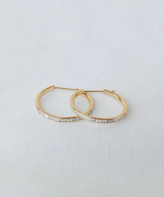 Jewelry Women Jenni Kayne June Baguette Hoops Gold