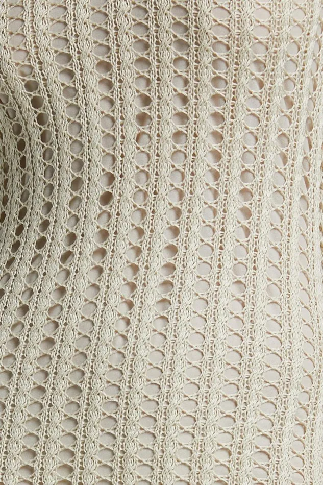 Jolie Midi Dress 8211 Crochet Collared Short Sleeve Dress In Cream Women Showpo Knitwear Jolie Midi Dress 8211 Crochet Collared Short Sleeve Dress In Cream Women Showpo Knitwear