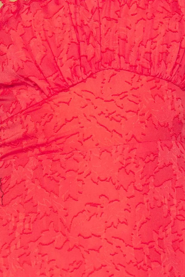 Jovena Midi Dress 8211 Gathered Bodice Tiered Dress In Coral Women Showpo Curve Clothes