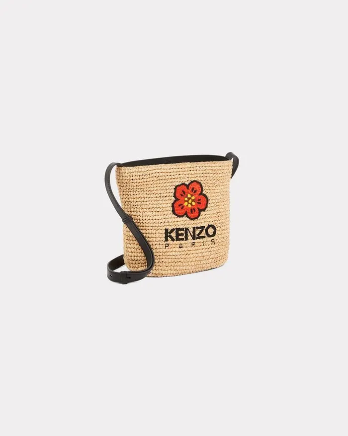 Kenzo Bags Women Beach039 Mini Raffia Bucket Bag Black