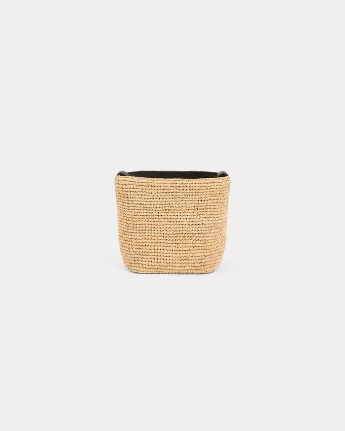 Kenzo Bags Women Beach039 Mini Raffia Bucket Bag Black