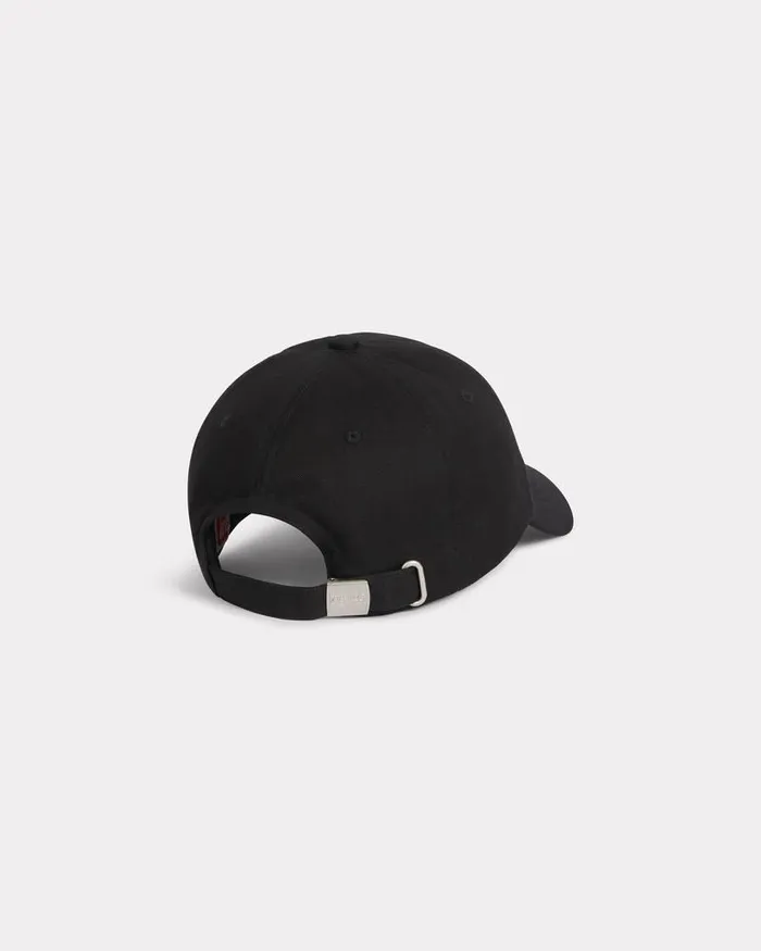 Kenzo Caps And Hats MenWomen Utility039 Embroidered Cotton Cap Black