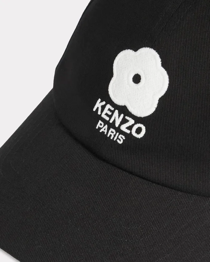 Kenzo Caps And Hats MenWomen Utility039 Embroidered Cotton Cap Black