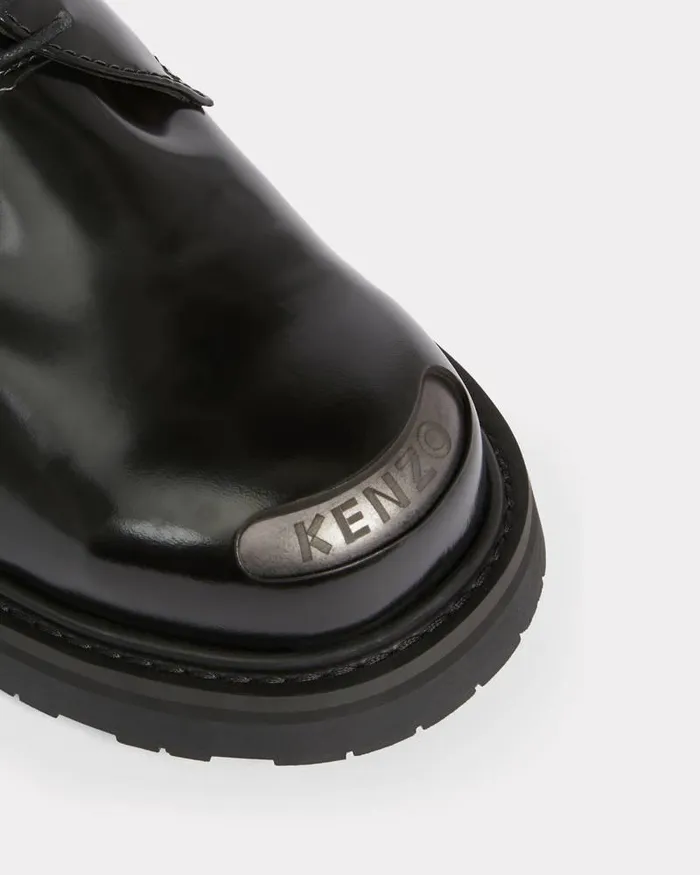 Kenzo Derbies And Loafers Women SMILE Leather Derbies Women Black