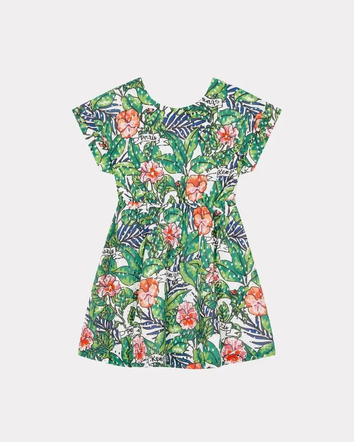 Kenzo Dresses And Skirts Kids 039Flower039 Broiderie Anglaise Dress Bottle Green