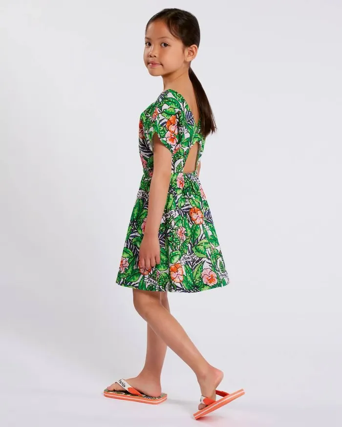 Kenzo Dresses And Skirts Kids 039Flower039 Broiderie Anglaise Dress Bottle Green