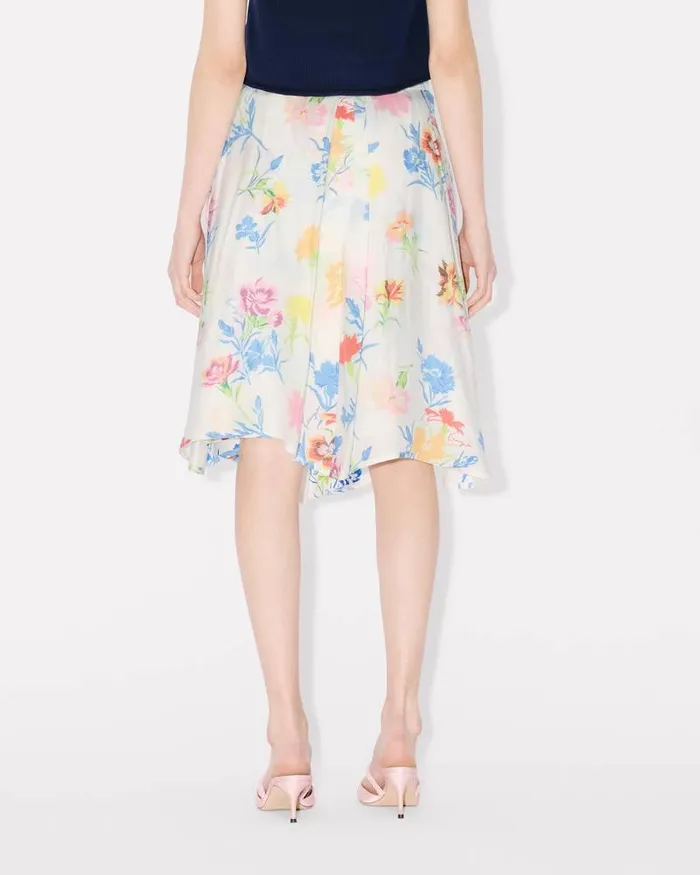 Kenzo Dresses And Skirts Women Drawn Flowers039 Pleated Skirt Off White
