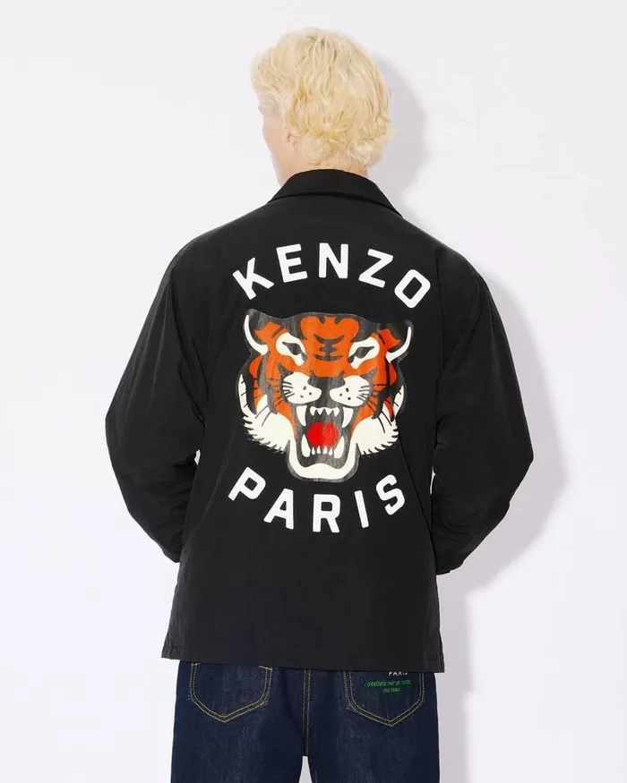 Kenzo Jackets And Coats Men Lucky Tiger039 Quilted Coach Jacket Black