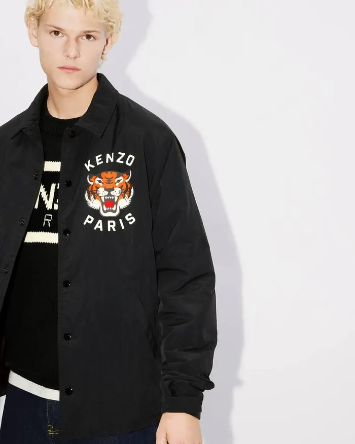 Kenzo Jackets And Coats Men Lucky Tiger039 Quilted Coach Jacket Black