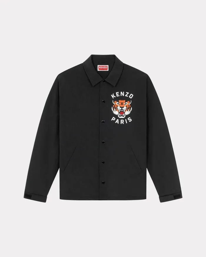 Kenzo Jackets And Coats Men Lucky Tiger039 Quilted Coach Jacket Black