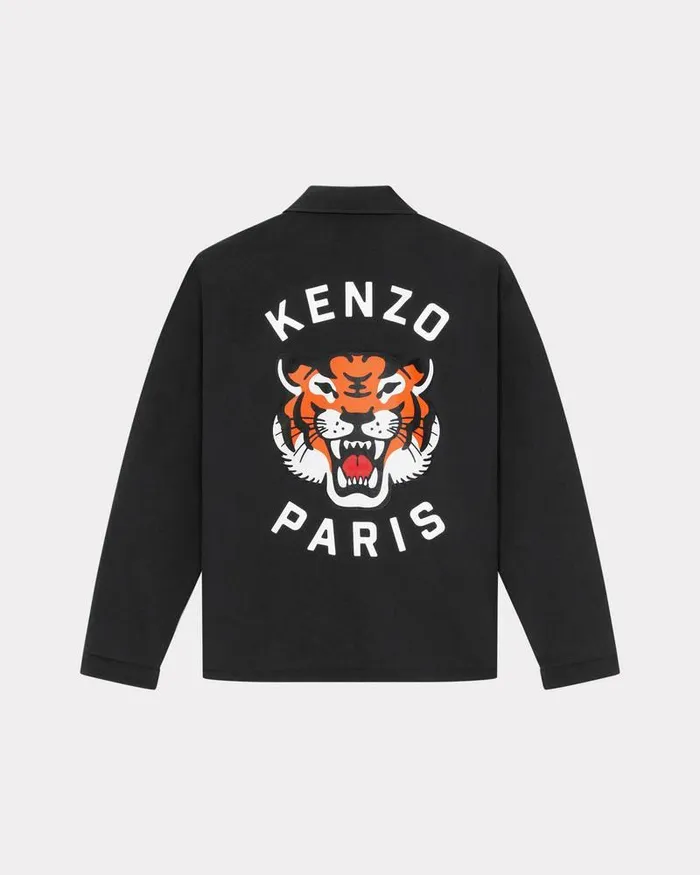 Kenzo Jackets And Coats Men Lucky Tiger039 Quilted Coach Jacket Black