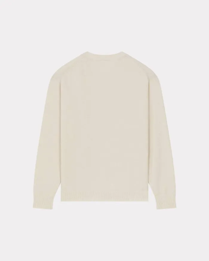 Kenzo Knitwear Men 039Boke Flower039 Jumper In Merino Wool Off White