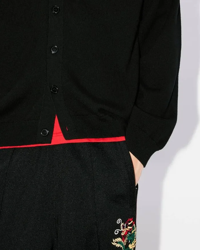 Kenzo Knitwear Men 039Year Of The Dragon039 Embroidered Cardigan Black