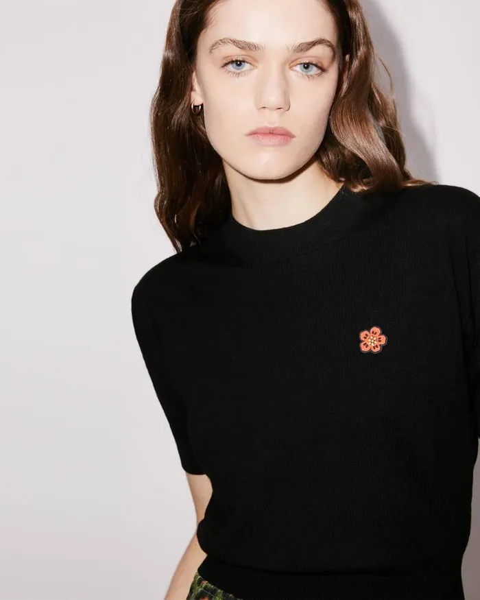 Kenzo Knitwear Women 039Boke Flower039 Woollen Jumper Black