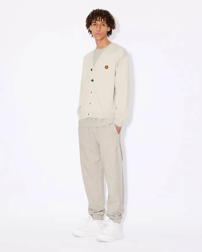 Kenzo Pants And Shorts Men 039Boke Flower039 Embroidered Jogging Bottoms Pale Grey