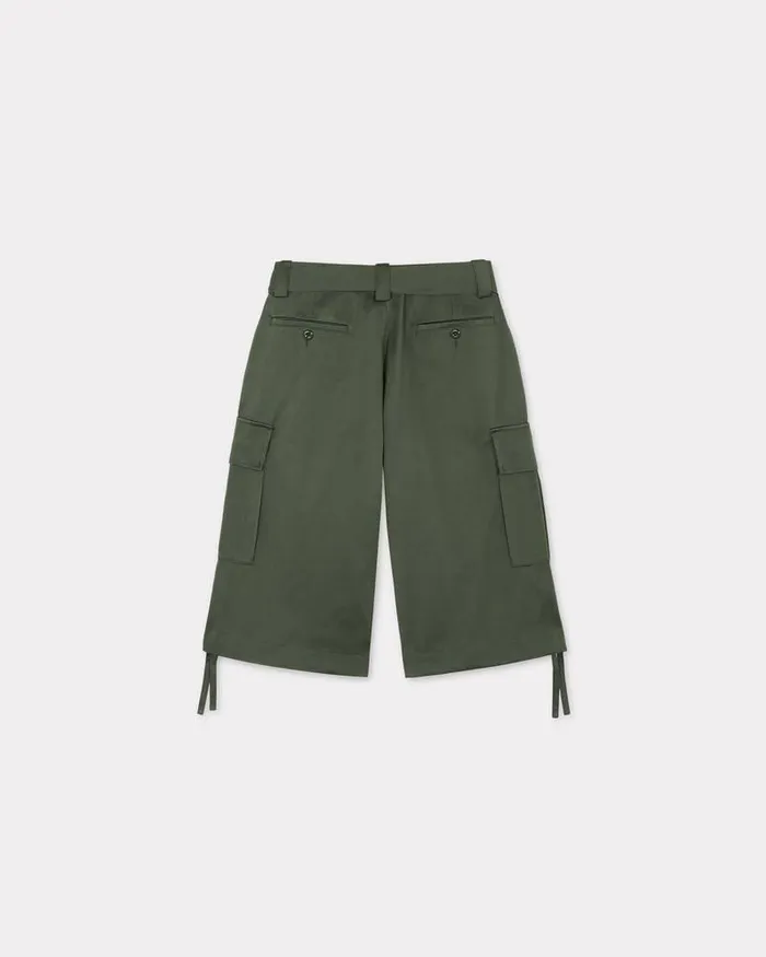 Kenzo Pants And Shorts Men ARMY Cargo Shorts Dark Khaki