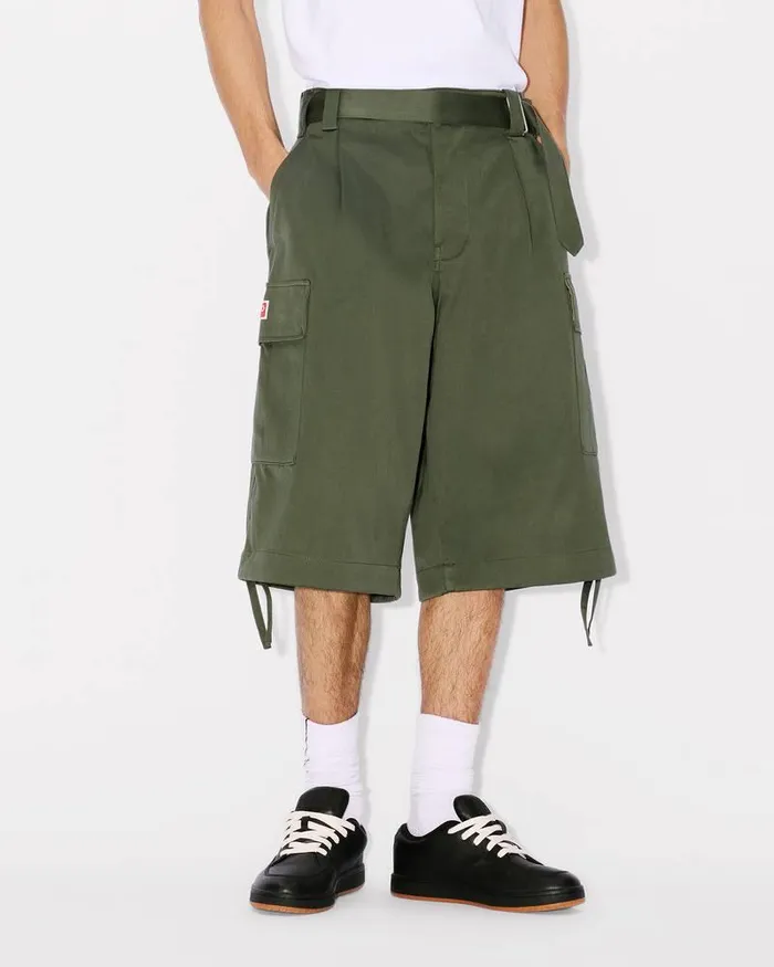 Kenzo Pants And Shorts Men ARMY Cargo Shorts Dark Khaki