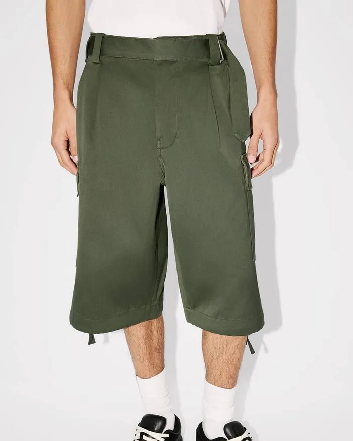 Kenzo Pants And Shorts Men ARMY Cargo Shorts Dark Khaki